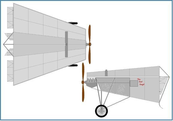 הפטנט של סקרוגס: מטוס בו הגוף הוא הכנף, צילום: Wikimedia 