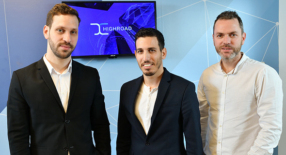 Highroad co-founders (from left) Eyal Hoffman, Eliran Binman and Guy Zaks. Photo: Israel Hadari