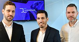 Highroad co-founders (from left) Eyal Hoffman, Eliran Binman and Guy Zaks. Photo: Israel Hadari