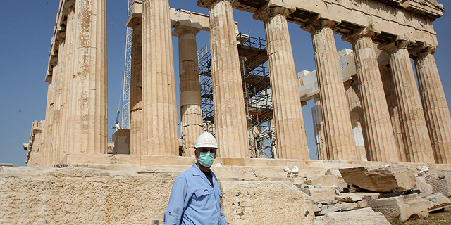 האקרופוליס באתונה בקורונה, צילום: אי פי איי