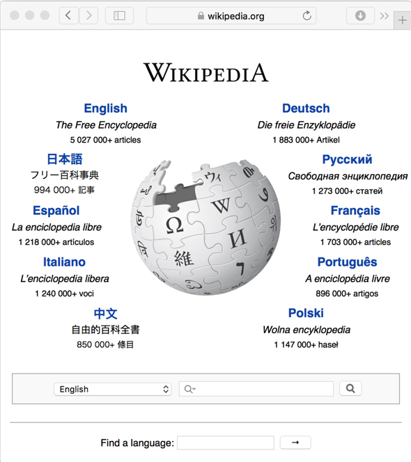 אתר ויקיפדיה , צילום: ויקיפדיה