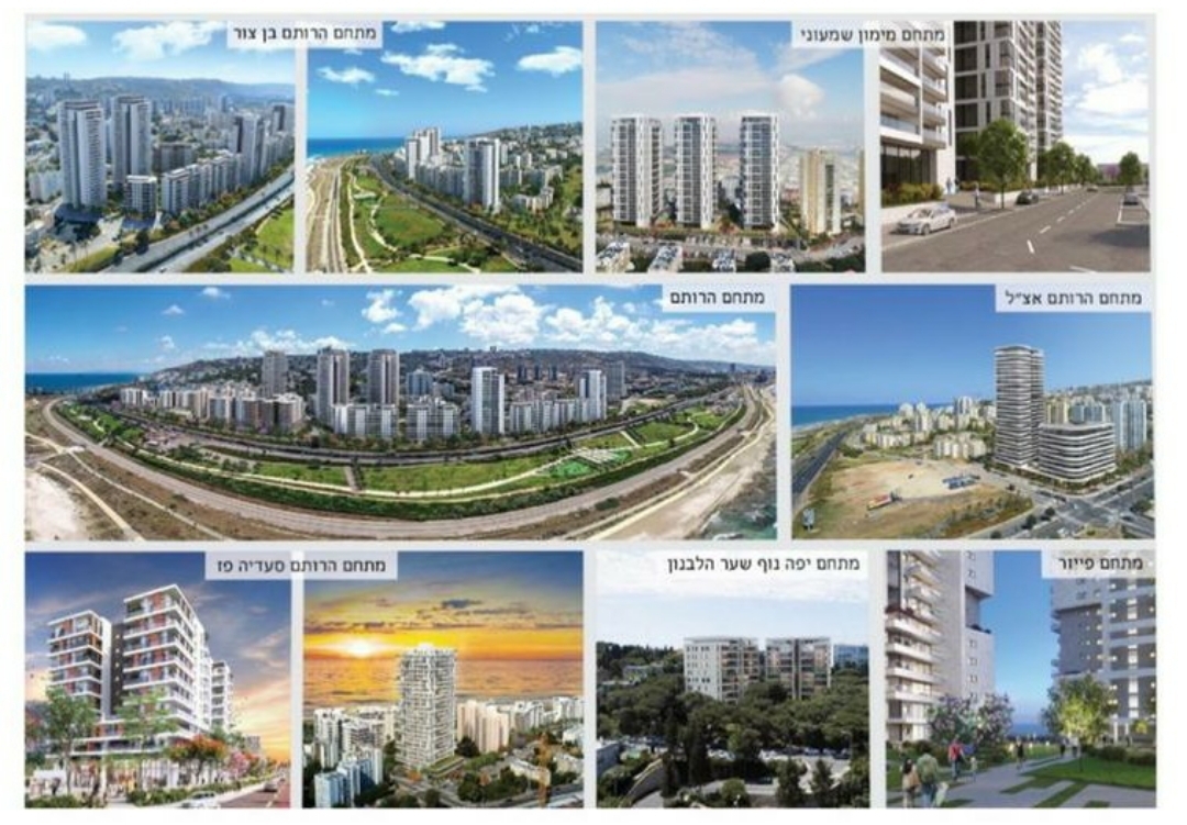 פרויקטים של נקסט אורבן בחיפה. למעלה מ-8,500 יחידות דיור ב-14 מתחמים , הדמיה: Olin
