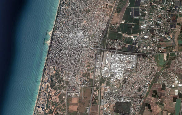 המטרה: נתניה, צילום: Google Earth