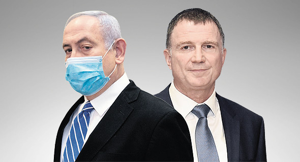 מימין: שר הבריאות יולי אדלשטיין וראש הממשלה בנימין נתניהו