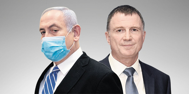 מימין: שר הבריאות יולי אדלשטיין וראש הממשלה בנימין נתניהו, צילום: יואב דודקביץ, עמית שאבי