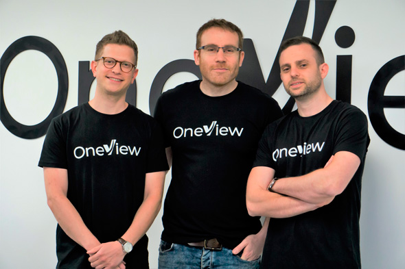 מייסדי OneView. מימין: דור הרמן, אורן קציר ועומרי גרינברג