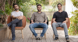 Artlist co-founders Ira Belsky (left) Itzik Elbaz, and Eyal Raz. Photo: Artlist