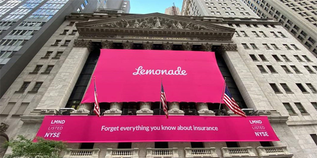 הנפקת למונייד בבורסת ניו יורק ביום חמישי האחרון, צילום: Facebook/Lemonade