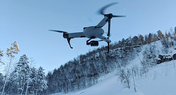 An Atlas Pro drone fliying in the Norwegian mountains. Photo: Atlas Dynamics
