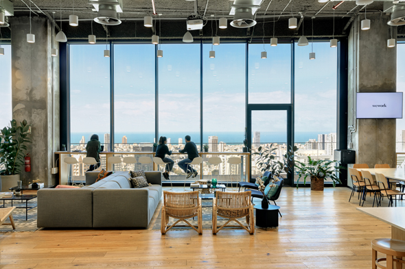 WeWork&#39;s office in the Midtown building. Photo: Ido Adan