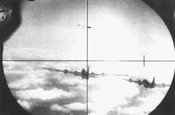 מטוסי RB29 במצלמת תותח של מיג 15, מקור: historynet