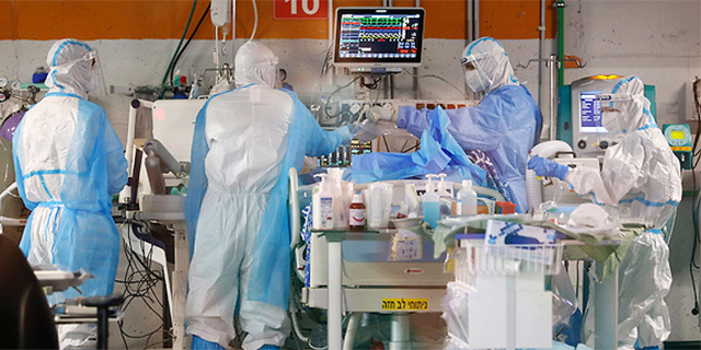 מחלקת קורונה בבית החולים שיבא תל השומר, צילום: איי אף פי