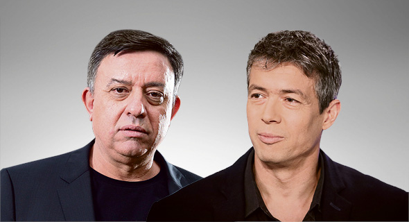 מימין: יועז הנדל ואבי גבאי, צילום: אבי מועלם אלכס קולומויסקי