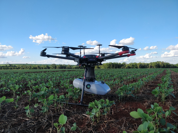 A Taranis drone operating in the field. Photo: Taranis Argentina