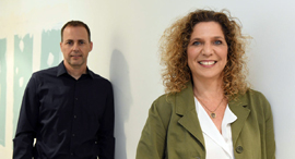 Merav Weinryb and Boaz Peer, Qualcomm Ventures. Photo: Yair Sagi
