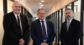 Prof. Ari Shamiss (left), Prof. Rafi Beyar and Michel Habib. Photo: PR
