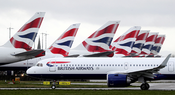 חברת תעופה בריטיש איירווייז BA נמל תעופה הית'רו לונדון מרץ 2020, צילום: רויטרס 