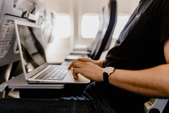 Passenger on Aircraft. Photo: DAG Wireless