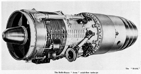 מנוע סילון רולס רויס אבון, מ-1954 , צילום: Rolls Royce