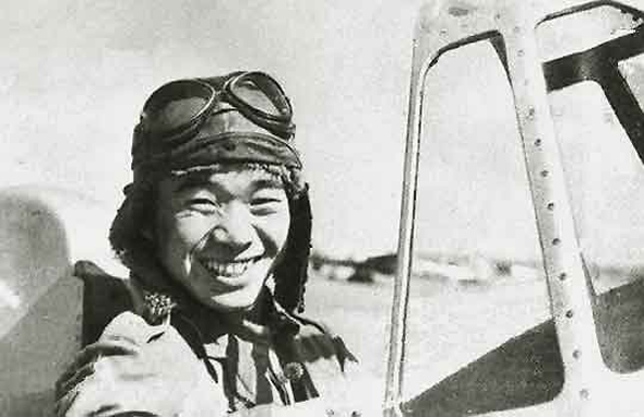 סאקאי בתא הטייס של ה-A5M, צילום: Wikimedia