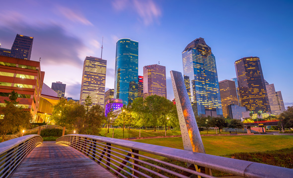Downtown Houston's skyline. Photo: Shutterstock