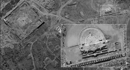 The 'Tadmor' world heritage site as photographed by Ofek 16. Photo: Ministry of Defense