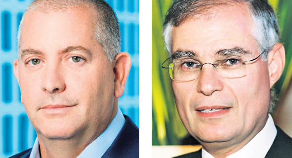 Ari Kalman (right), CEO of Menorah-Mivtachim and Avi Ortal, CEO of Leumi Partners. Photo: Ore Dai and Doron Gilad