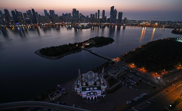 An aerial view of the Emirate of Sharjah. Photo: EPA 