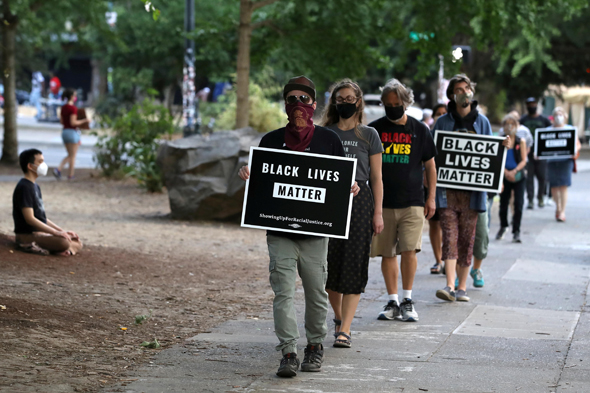 מחאת Black Lives Matter בארה"ב, צילום: רויטרס