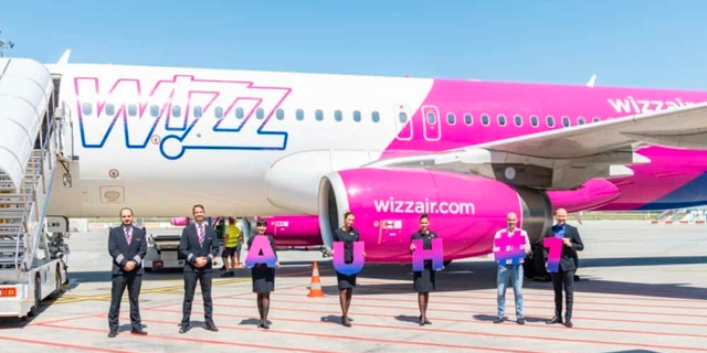 חנוכת המטוס הראשון של חברת התעופה וויז אבו דאבי, צילום: WizzAir