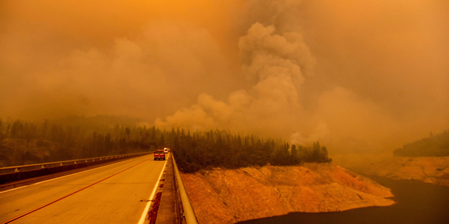 Yellow skies as a result of the California wildfires. Photo: AP