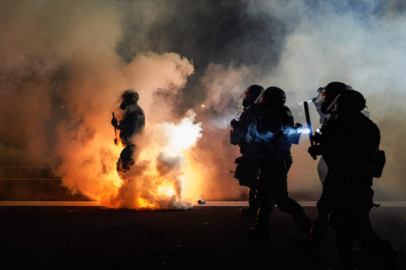 כבאים באורגון, צילום: AFP