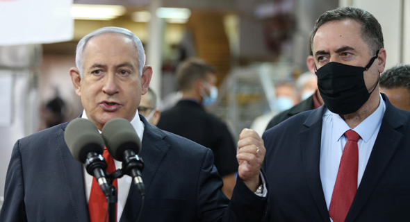  שר האוצר ישראל כץ וראש הממשלה בנימין נתניהו, צילום: עמית שאבי 