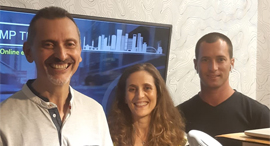 24H Bootcamp TLV organisers Yossi Dan, Tania Amar, and Assaf Luxembourg. Photo: Oshy Ellman