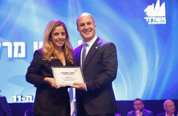 Ashdod Mayor Yehiel Lasri and deputy mayor Sharon Mark. Photo: Ashdod Municipality 