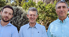 AirEye co-founders Ohad Plotnik (left), Amichai Shulman, and Shlomo Touboul. Photo: EyeAir