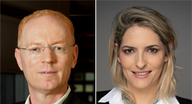 Gat Megiddo (right) of Psagot and Ilan Paz of Barclays. Photo: Courtesy