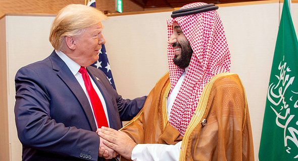 נשיא ארה"ב דונלד טראמפ ויורש העצר הסעודי מוחמד בן סלמאן