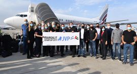 JVP Delegation on the way to the Emirates. Photo: Elad Gutman