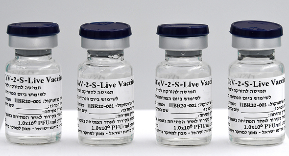 The new Israeli vaccine in vials. Photo: Ministry of Defense and the Israel Institute for Biological Research