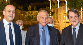 Nicos Anastasiades Prof. Uriel Reichman Phedonas Phedonos. Photo: Patros Stylianakis