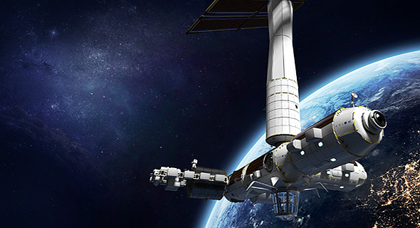 Axiom Space&#39;s proposed commercialized space station (illustrative). Photo: Axiom Space