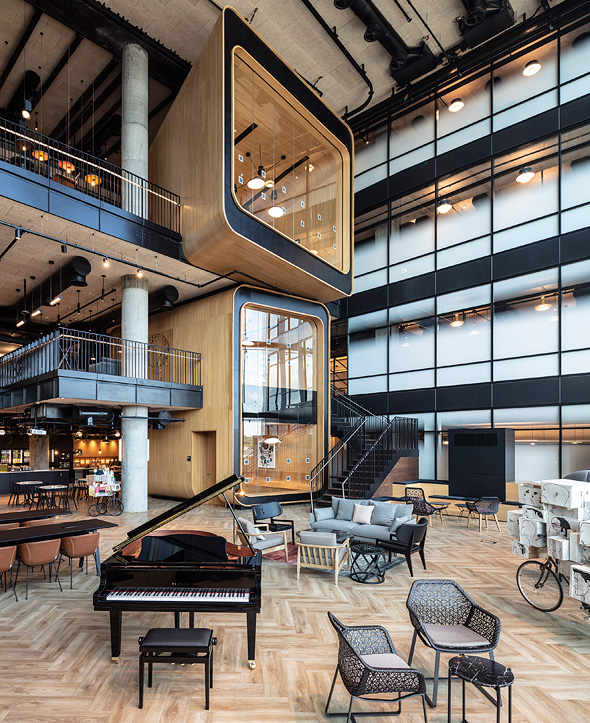 Inside Microsoft&#39;s new campus. Photo: Amit Garon