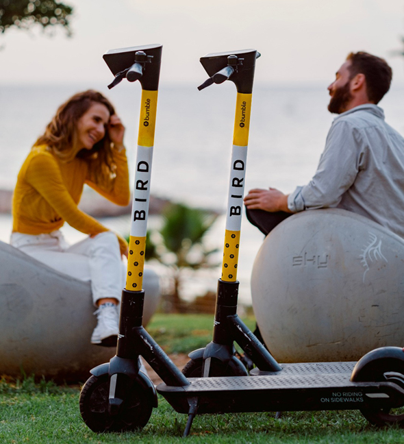 Users can swipe and scoot for new opportunities to ride into the sunset. Photo: Omri Golan