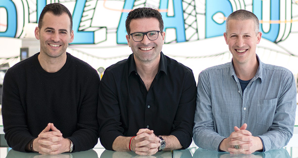 Bizzabo's co-founders Alon Alroy (left), Eran Ben-Shushan, and Boaz Katz. Photo: PR