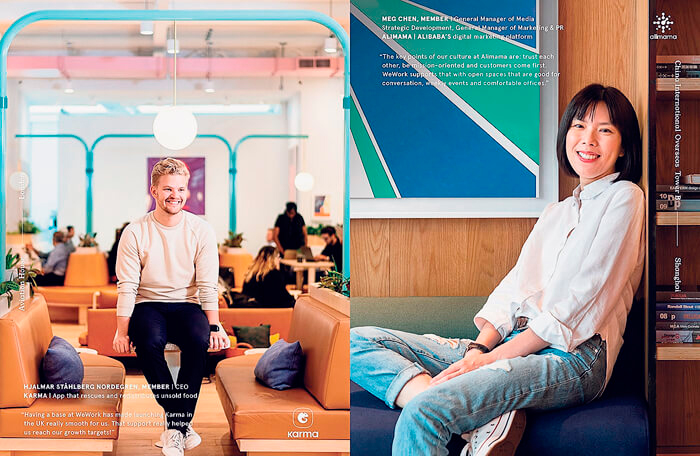 The photos that appeared in WeWork