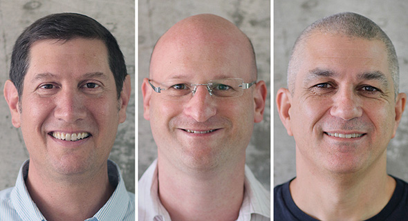Zoomin co-founders  Joe Gelb (left), Hannan Saltzman, and Gal Oron. Photo: Yair Hazut