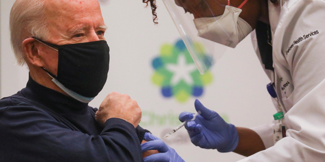 ביידן קיבל חיסון לקורונה, קרא לאמריקאים להתחסן