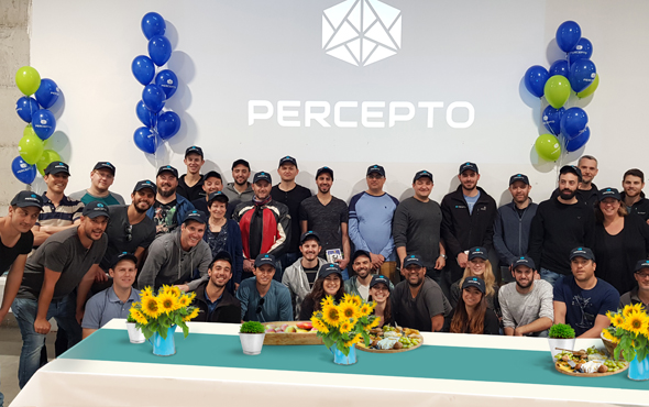 The team in the office. Photo: Percepto