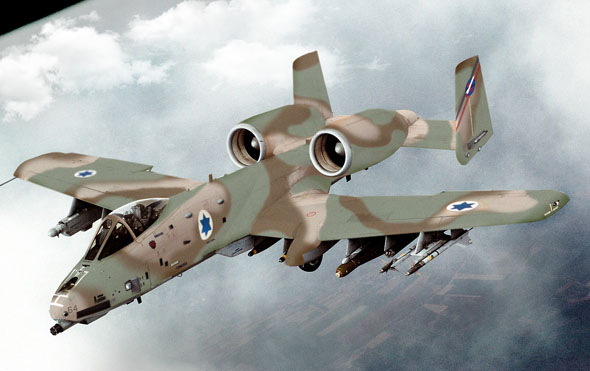 A10 בצבעי חיל האוויר הישראלי (אילוסטרציה)